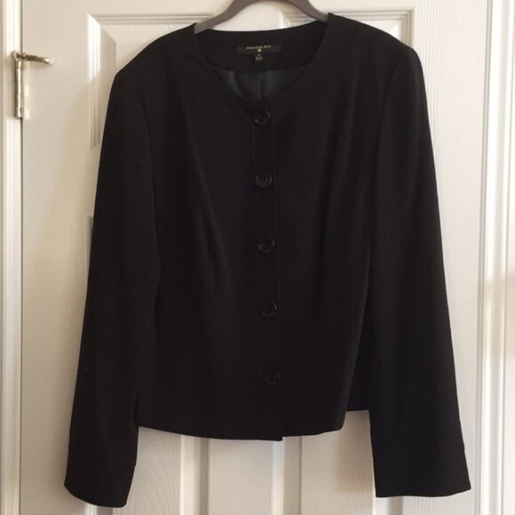 Francess Rita Black Buttoned Dress Jacket - Picture 1 of 8